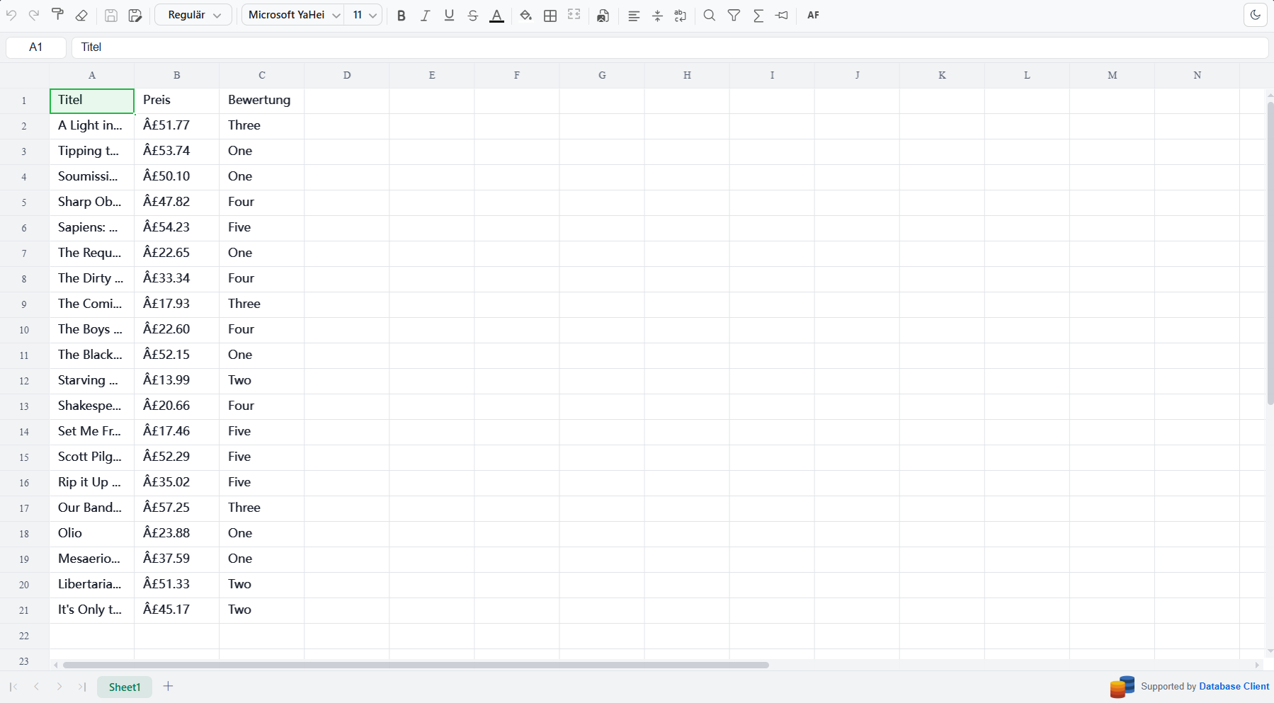 Automatischer Web-Scraping-Export in Excel